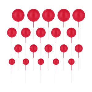 Топчета за декорация на торта цвят Червен мат / Red matte  - 20 броя