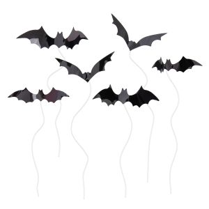 Топери / парти клечки Halloween Bat / Хелоуин Прилеп - 6 броя