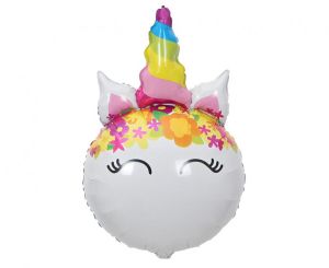 Фолио балон Еднорог с цветя / Unicorn with flowers