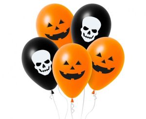 Балони Тиква и череп Хелоуин - Halloween - 5 броя