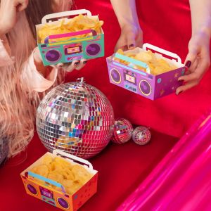 Кутия за чипс / снакс Касетофон Retro Disco party - 3 броя
