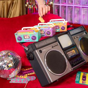 Кутия за чипс / снакс Касетофон Retro Disco party - 3 броя