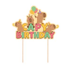 Топер за торта Capy Birthday / Capybara