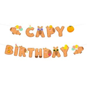 Банер Капибара с надпис Capy Birthday / Capybara