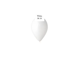 Латексов балон White №10/001 - 25 см - 100 бр./пак.