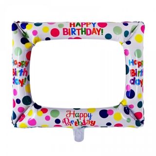 Фолио балон Фоторамка "Happy Birthday"