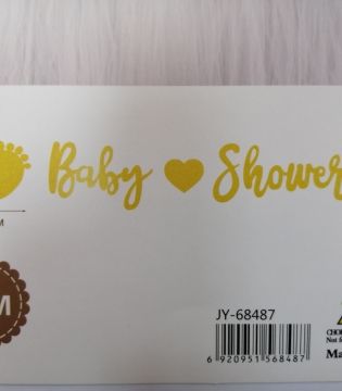 Банер "Baby shower"- Златен брокат