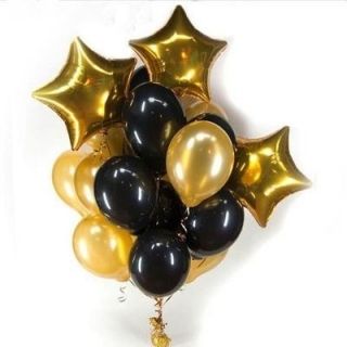 К-кт "Black/gold" 10 бр. балони с хелий 