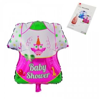 Фолио балон "Baby shower"-розов с хелий