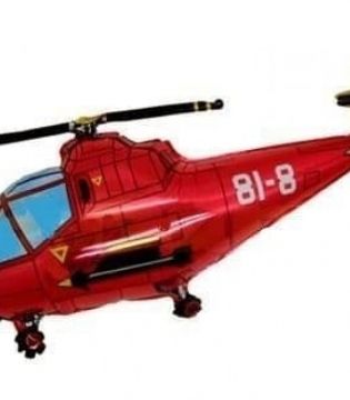 Балон фолио "Хеликоптер червен" с хелий