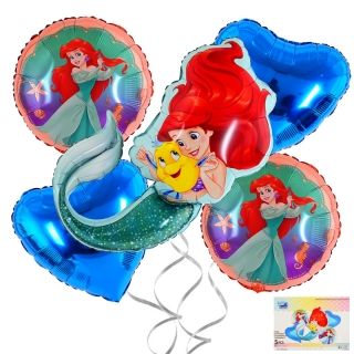 К-кт балони "Русалката Ариел" - 5 бр. с хелий