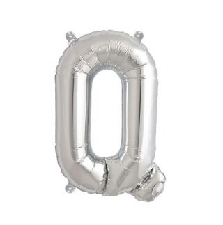 Балон буква "Q" сребърно /35 см