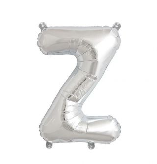 Балон буква "Z" сребърно /35 см