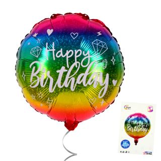 Фолио балон "Happy birthday" дъга