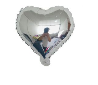 Фолио балон Сърце - Сребърно