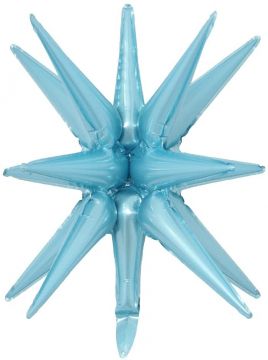 Фолио балон 4D звезда Светло синя 50 см