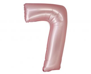 Фолио балон цифра 7 цвят Розов мат