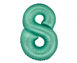 Фолио балон цифра 8 цвят Зелен мат
