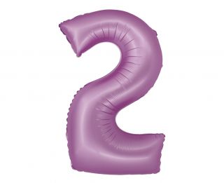 Фолио балон цифра 2 цвят Лилав мат