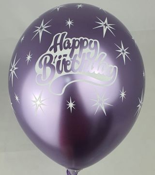 Хром Shiny Purple с Happy birthday - 1бр.