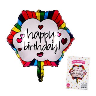 Фолио балон Happy birthday с хелий - 1 бр.