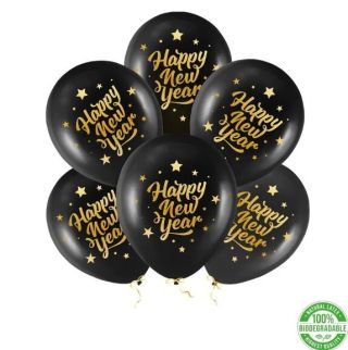 Балони Happy new Year /Честита нова година - 6 бр.