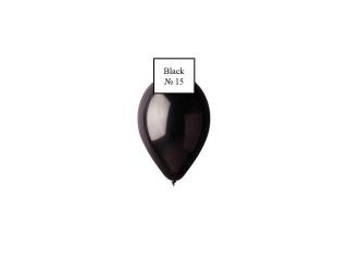Латексов балон Black №15/ 26 см с хелий - 1 бр.