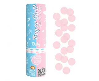 Парти конфети за разкриване пола на бебето Girl- розови 15 см.