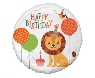 Фолио балон Happy birthday с Лъв с хелий