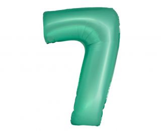 Фолио балон цифра 7 цвят Зелен мат с хелий