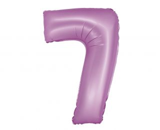 Фолио балон цифра 7 цвят Лилав мат с хелий