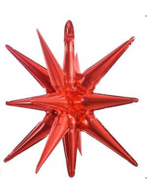 Фолио балон 4 D звезда цвят Червен -50 см