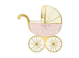 Луксозни парти салфетки Бебешка количка - момиче