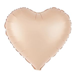 Фолио балон Сърце цвят Blush / Карамел