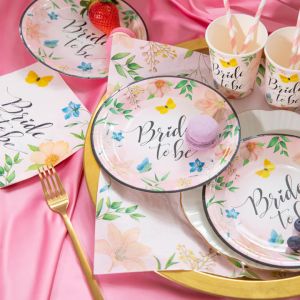 Парти чинийки с надпис Bride to be - 6 броя
