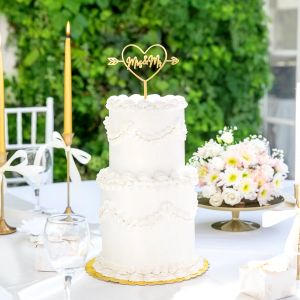 Топер за торта Златен Mrs & Mr