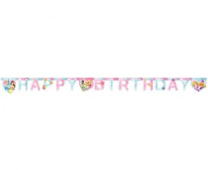 Банер с надпис Happy birthday Принцеси / Princess