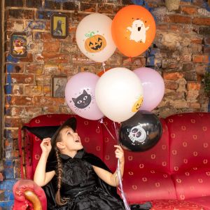 Латексови балони с цветен печат за Хелоуин / Hаlloween - 8 броя