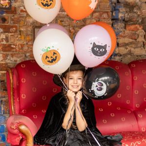 Латексови балони с цветен печат за Хелоуин / Hаlloween - 8 броя