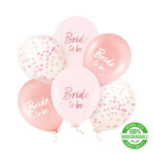 Латексови балони за Моминско парти Bride to be - 6 броя