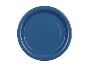 Парти чинийки Тъмно сини / Dark blue 23 см - 6 броя