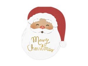 Парти салфеткии Дядо Коледа с надпис Merry Christmas